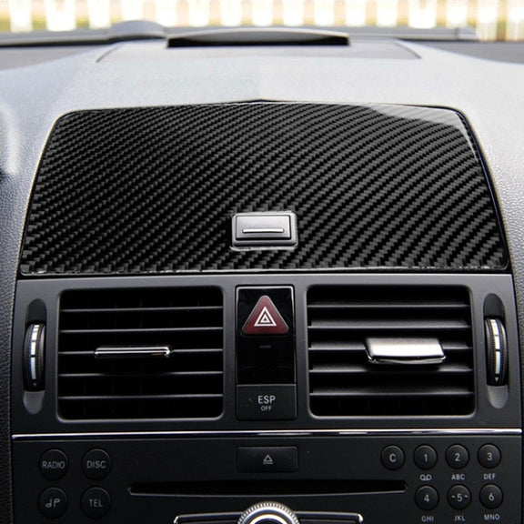 Car Carbon Fiber Console Navigation Panel Decorative Sticker for Mercedes-Benz W204 C Class 2007-2010