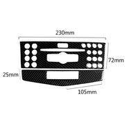 Car Carbon Fiber Center Console Panel Decorative Sticker for Mercedes-Benz W204 C Class 2007-2010