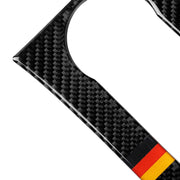 Car German Flag Carbon Fiber Air Conditioning Panel Decorative Sticker for Mercedes-Benz W204 C Class 2007-2010