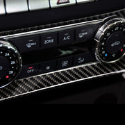 Car Carbon Fiber Air Conditioning Knob Control Panel Decorative Sticker for Mercedes-Benz W204 C Class 2011-2013