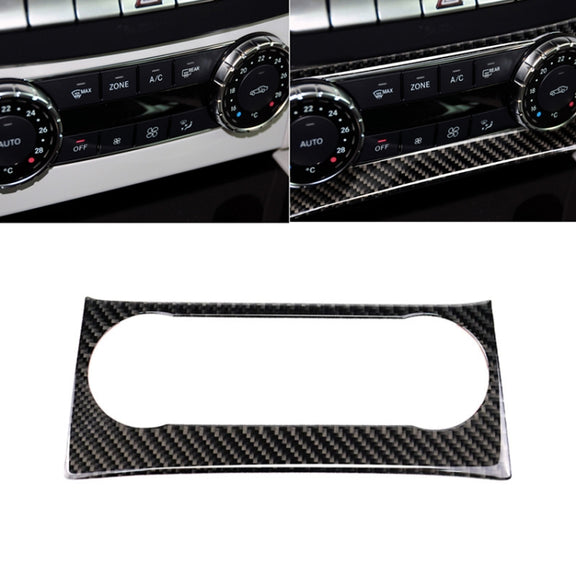 Car Carbon Fiber Air Conditioning Knob Control Panel Decorative Sticker for Mercedes-Benz W204 C Class 2011-2013