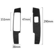 2 PCS Car Carbon Fiber Window Lift Panel Decorative Sticker for Mercedes-Benz W204 C Class 2007-2013, Left Drive