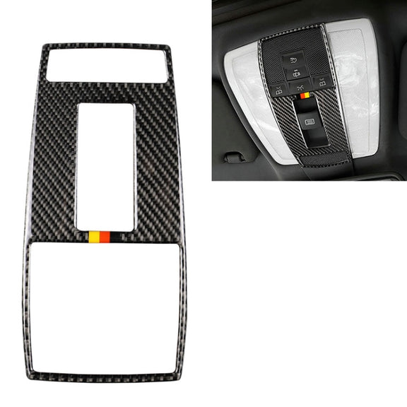 Car German Flag Carbon Fiber Reading Lamp Frame Decorative Sticker for Mercedes-Benz W204 2007-2013 / W212 2010-2012