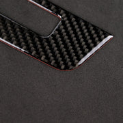 Car Carbon Fiber Central Control CD Panel Decorative Sticker for Mercedes-Benz W204 2011-2013 7-buttons