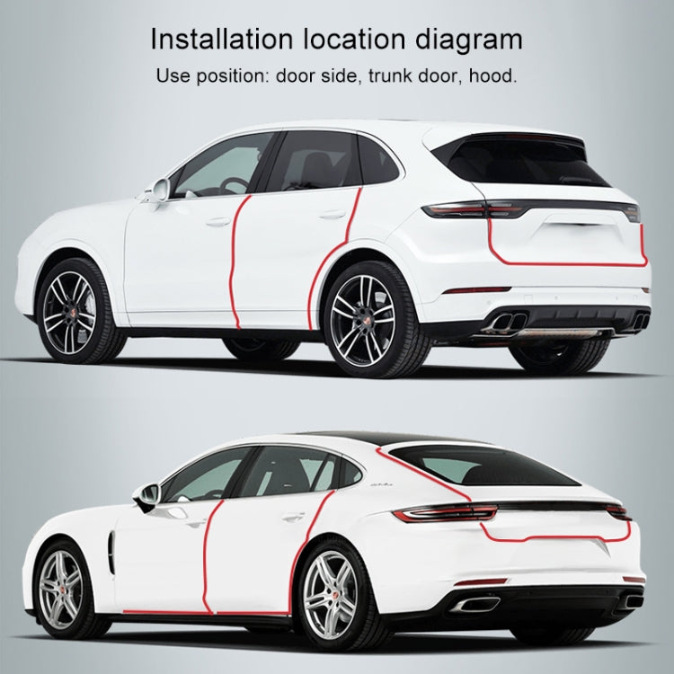 Universal Car Door Invisible Anti-collision Strip Protection Guards Trims Stickers Tape, Size: 10cm x 10m
