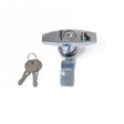 T Shape Handle Paddle Entry Door Latch & Keys Tool Box Lock for Trailer / Yacht / Truck (Silver) - Locks & Hasps by PMC TechLife | Online Shopping South Africa | PMC TechLife | Buy Now Pay Later Mobicred