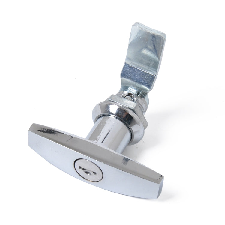 T Shape Handle Paddle Entry Door Latch & Keys Tool Box Lock for Trailer / Yacht / Truck (Silver)