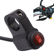 Motorcycle Headlight Auxiliary Light Water-resistant Aluminum Alloy Single Flash Switches with Indicator Light