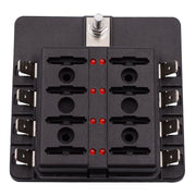 1 in 8 Out Fuse Box PC Terminal Block Fuse Holder Kits with LED Warning Indicator for Auto Car Truck Boat
