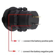 Universal Car Charger 2 Port Power Socket Power Dual USB Charger 5V 4.2A IP66 with Aperture(Blue Light)