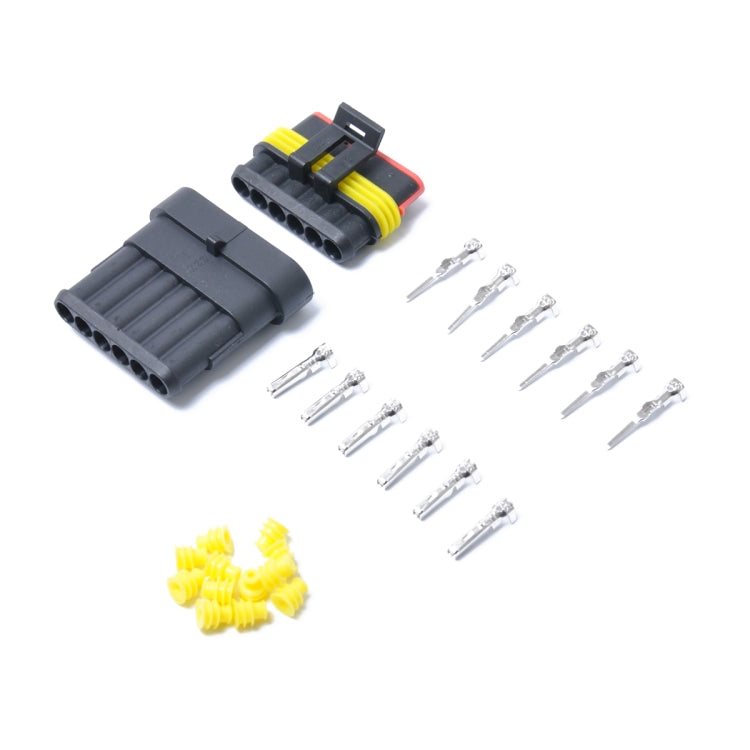 10 Sets 6 Pins Way Sealed Water-resistant Electrical Wire Connector Plug Terminal Car Auto Set
