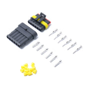 10 Sets 6 Pins Way Sealed Water-resistant Electrical Wire Connector Plug Terminal Car Auto Set