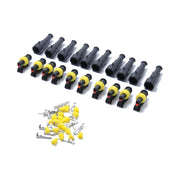 10 Sets 1 Pin Way Sealed Water-resistant Electrical Wire Connector Plug Terminal Car Auto Set