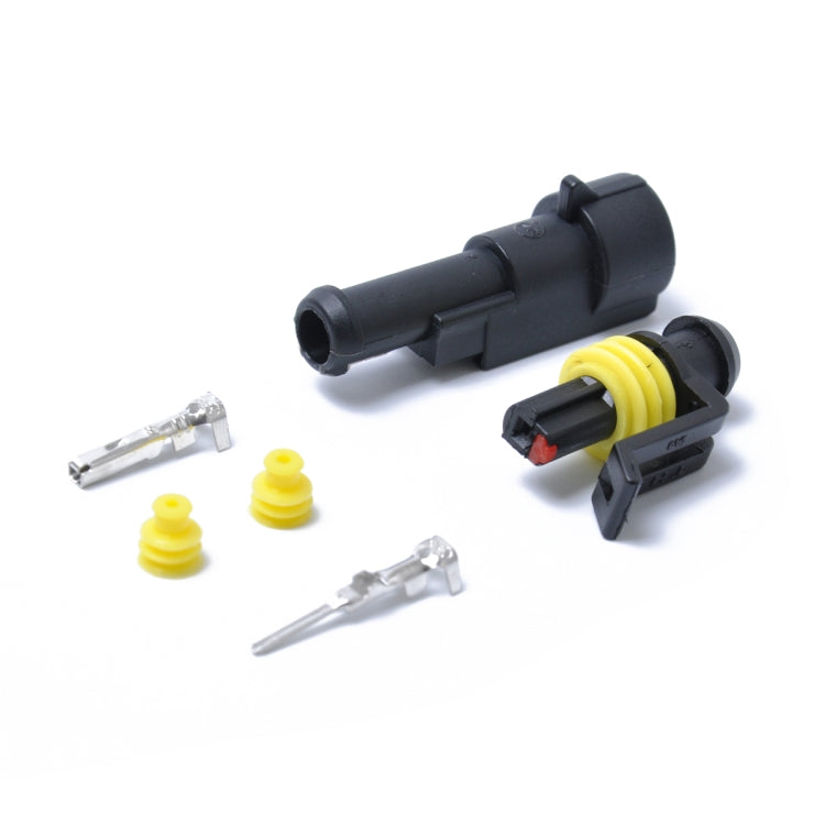 10 Sets 1 Pin Way Sealed Water-resistant Electrical Wire Connector Plug Terminal Car Auto Set