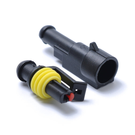 10 Sets 1 Pin Way Sealed Water-resistant Electrical Wire Connector Plug Terminal Car Auto Set