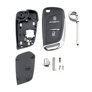 For PEUGEOT Car Keys Replacement 2 Buttons Car Key Case with Holder, without Grooved