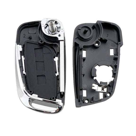 For PEUGEOT Car Keys Replacement 2 Buttons Car Key Case with Grooved and Holder
