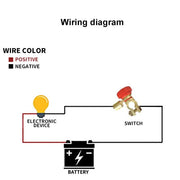 Car Battery Selector Isolator Disconnect Rotary Switch Cut (Black)