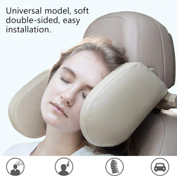 Car Seat Headrest Car Neck Pillow Sleep Side Headrest for Children and Adults (Black)