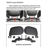 Car Seat Headrest Car Neck Pillow Sleep Side Headrest for Children and Adults (Black)