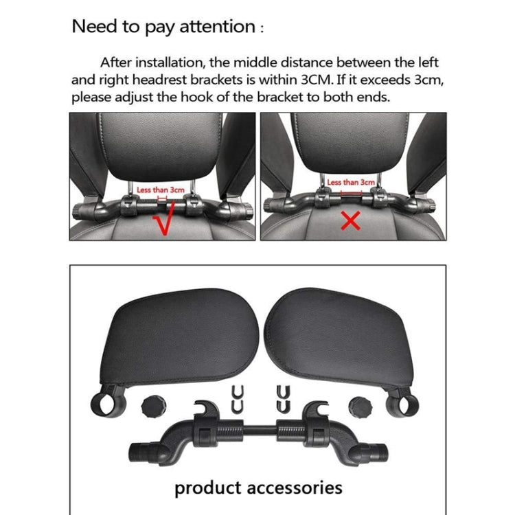 Car Seat Headrest Car Neck Pillow Sleep Side Headrest for Children and Adults (Black)