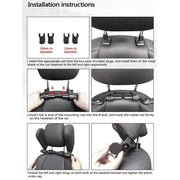 Car Seat Headrest Car Neck Pillow Sleep Side Headrest for Children and Adults (Black)