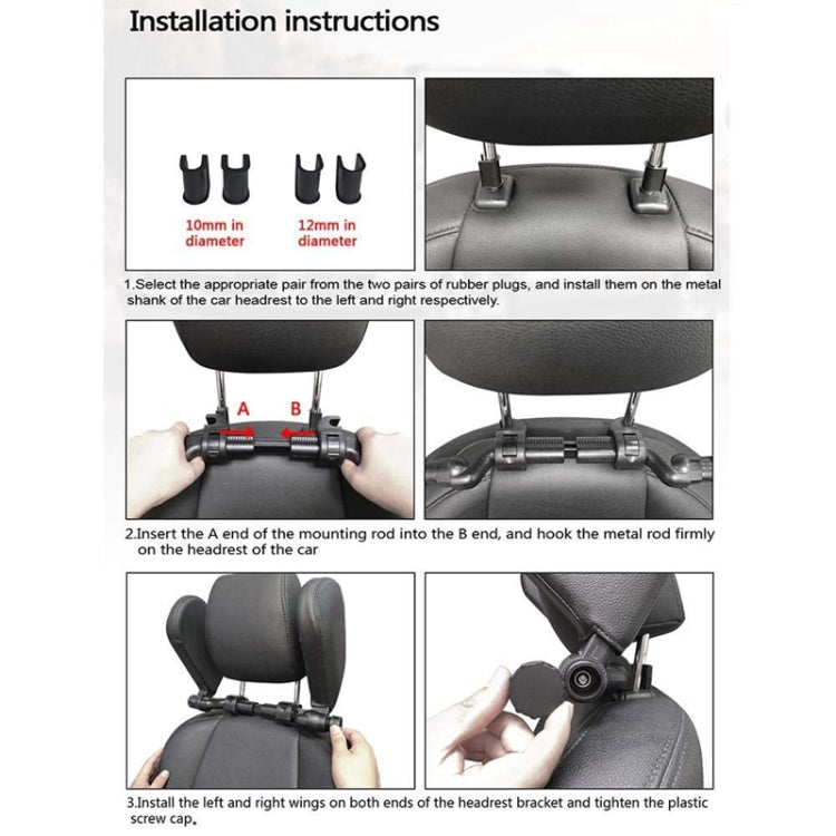 Car Seat Headrest Car Neck Pillow Sleep Side Headrest for Children and Adults (Black)