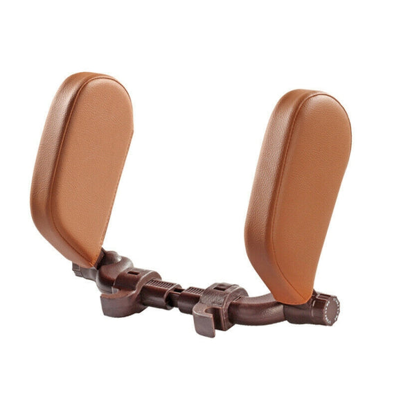 Car Seat Headrest Car Neck Pillow Sleep Side Headrest for Children and Adults (Brown)