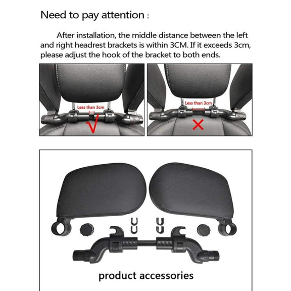 Car Seat Headrest Car Neck Pillow Sleep Side Headrest for Children and Adults (Brown)