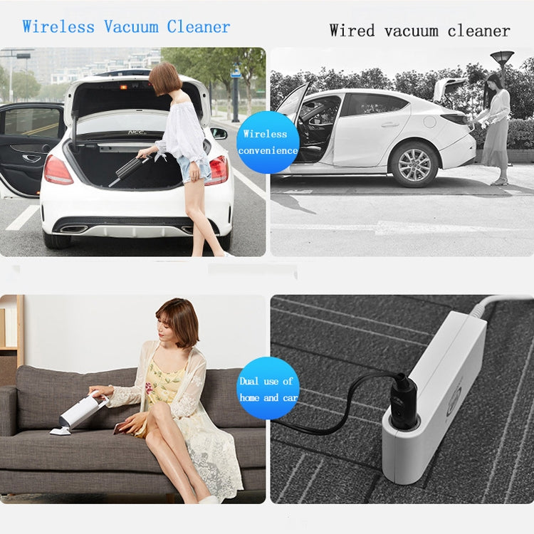 Car Portable Wireless 120W Handheld Powerful Vacuum Cleaner (Black)