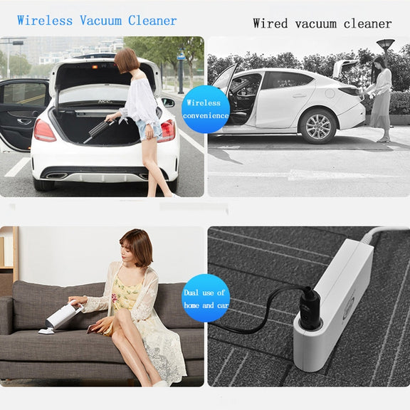 Car Portable Wireless 120W Handheld Powerful Vacuum Cleaner (Black)
