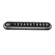 Hidden Number Metal Car Temporary Parking Number Plate Parking Card (Grey)