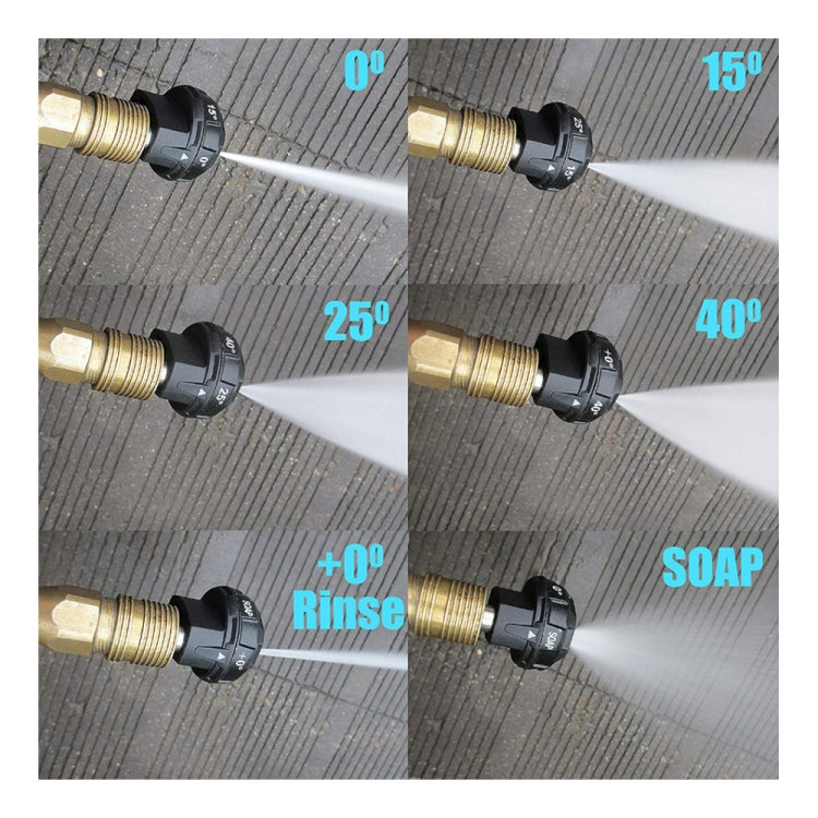 Multifunctional 6-in-1 Multi-hole Nozzle High-pressure Cleaner Car Washing Nozzle