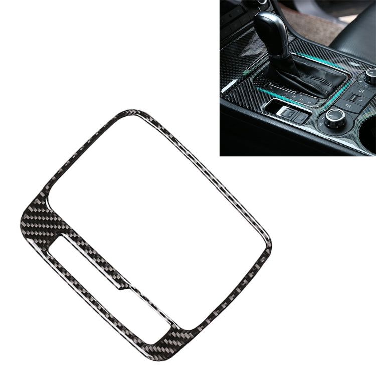 Car Carbon Fiber Gear Position Panel Decorative Sticker for Volkswagen Touareg 2011-2018