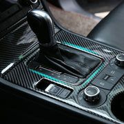 Car Carbon Fiber Gear Position Panel Decorative Sticker for Volkswagen Touareg 2011-2018