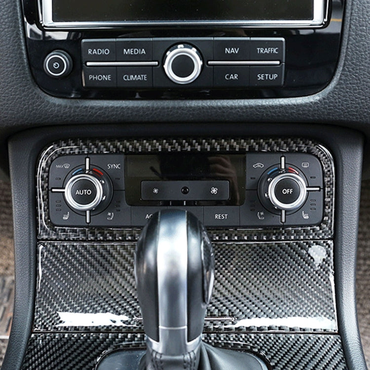Car Carbon Fiber Air Conditioning Panel Decorative Sticker for Volkswagen Touareg 2011-2018