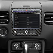 Car Carbon Fiber Navigation Panel Decorative Sticker for Volkswagen Touareg 2011-2018