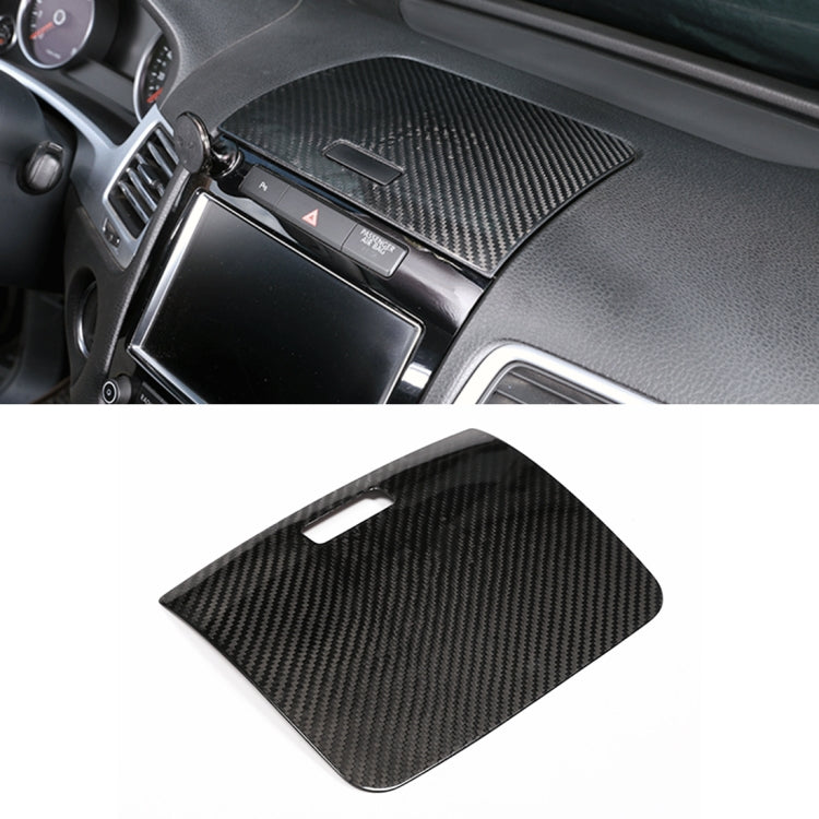 Car Carbon Fiber Instrument Panel Storage Panel Frame Decorative Sticker for Volkswagen Touareg 2011-2018