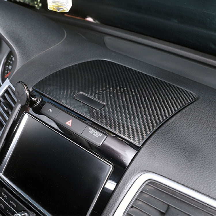 Car Carbon Fiber Instrument Panel Storage Panel Frame Decorative Sticker for Volkswagen Touareg 2011-2018