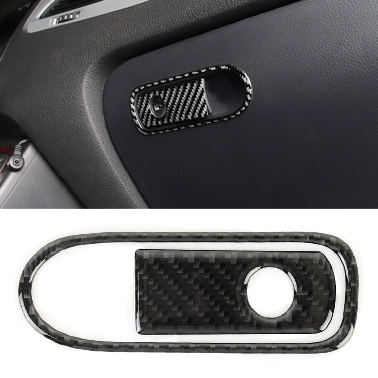 Car Carbon Fiber Front Passenger Seat Armrest Box Switch Decorative Sticker for Volkswagen Touareg 2011-2018