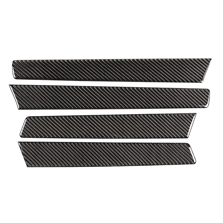 4 PCS Car Carbon Fiber Door Panel Decorative Sticker for Volkswagen Touareg 2011-2018