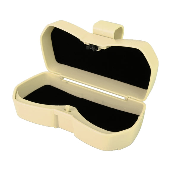 Car Multi-functional Glasses Case Sunglasses Storage Holder with Card Slot, Diamond Style (Beige)