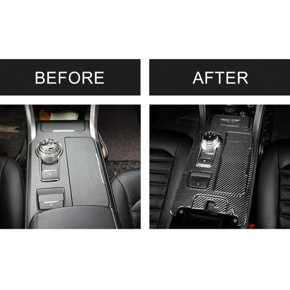 5 PCS Car Carbon Fiber Gearshift Panel Decorative Sticker for Ford New Mondeo 2013-2019