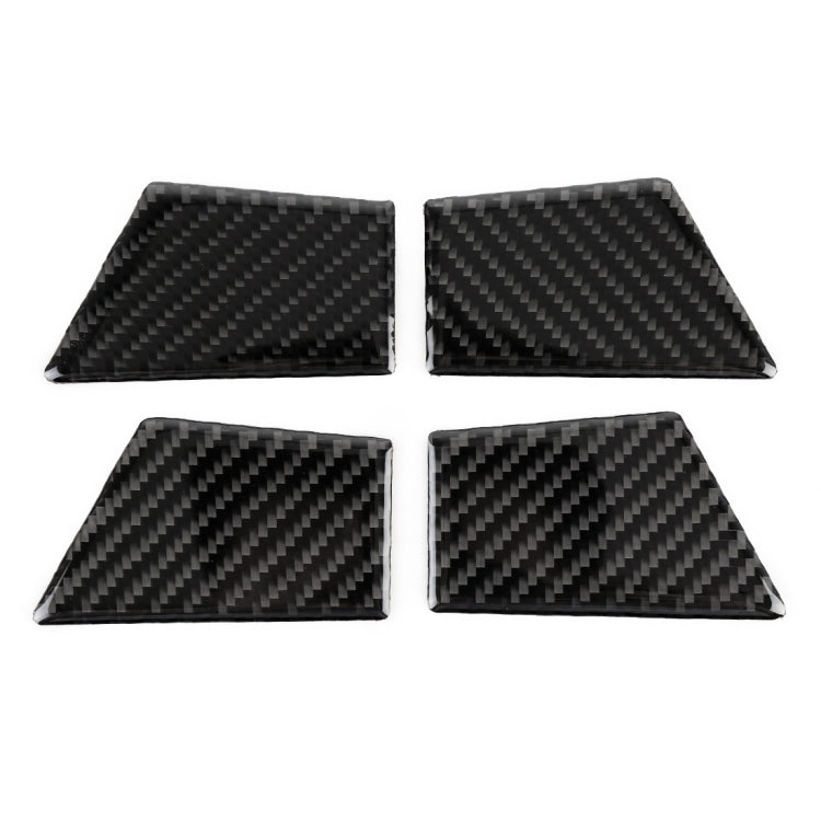 4 PCS Car Carbon Fiber Door Inner Handle Wrist Panel Decorative Sticker for Ford New Mondeo 2013-2019