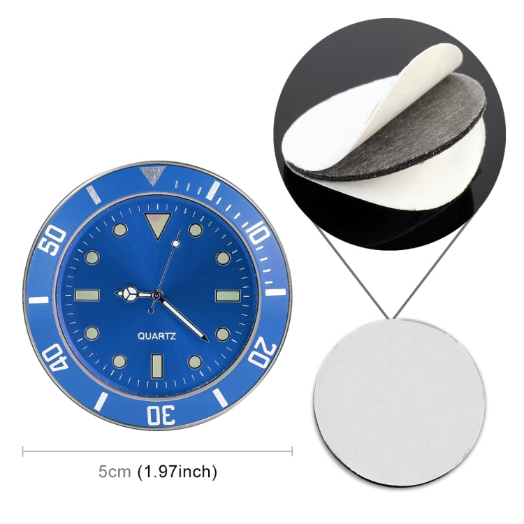 Car Paste Clock Car Luminous Watch(Blue)