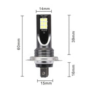 2 PCS H7 DC12V-24V / 12W / 3000K / 800LM 12LEDs SMD-3030 Car LED Fog Light (White Light)