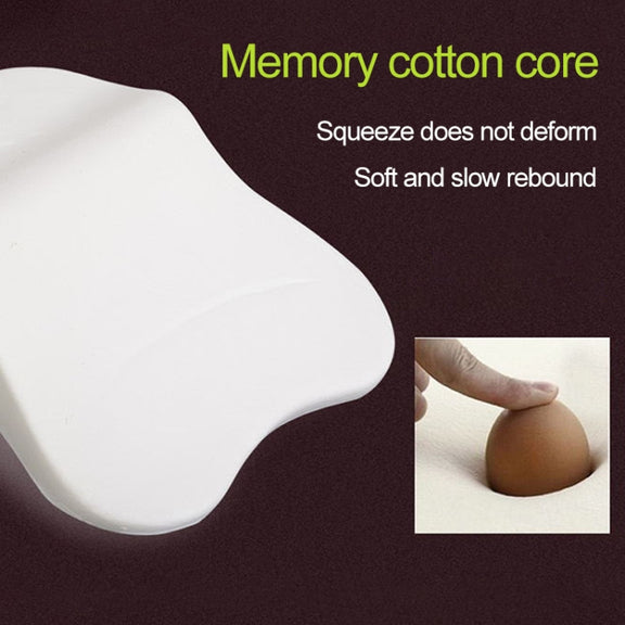 Four Seasons Breathable Memory Foam Car Neck Pillow Polyester Headrest (Yellow)