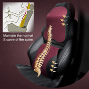 Four Seasons Breathable Memory Foam Car Neck Pillow Polyester Headrest (Yellow)
