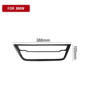 Car Carbon Fiber CD Panel Decorative Sticker for BMW 5 Series G38 528Li / 530Li / 540Li 2018