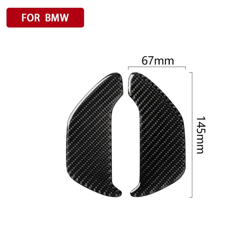 2 PCS Car Carbon Fiber Ashtray Panel Decorative Sticker for BMW 5 Series G38 528Li / 530Li / 540Li 2018